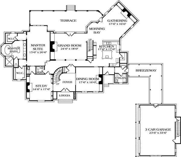 European Floor Plan - Main Floor Plan #453-47