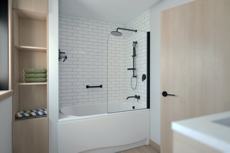 House Blueprint - Interior - Bathroom 1 for European House Plan #48-1207 - 3 bed, 2.5 bath