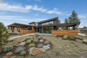 Exterior - Front Elevation 3 for Contemporary House Plan #892-23 - 3 bed, 3.5 bath