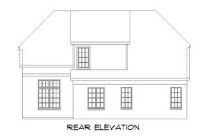 Exterior - Rear Elevation for Traditional House Plan #424-113 - 3 bed, 2.5 bath