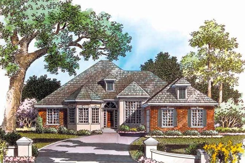 Architectural House Design - Exterior - Front Elevation 3 for Ranch House Plan #930-91 - 3 bed, 2 bath