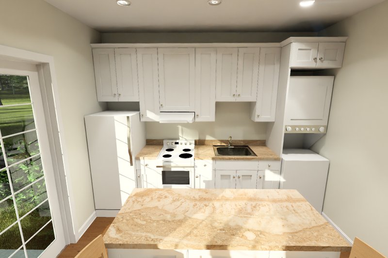 Architectural House Design - Interior - Kitchen for Cottage House Plan #513-2423 - 1 bed, 1 bath