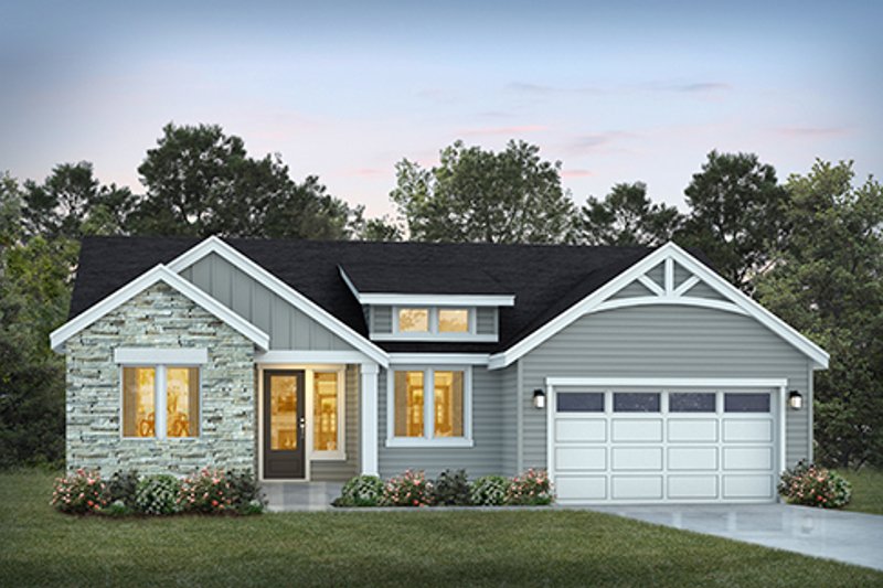 Home Plan - Ranch Exterior - Front Elevation Plan #569-73