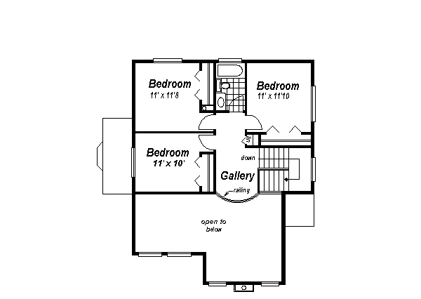 Dream House Plan - Country Floor Plan - Upper Floor Plan #18-291