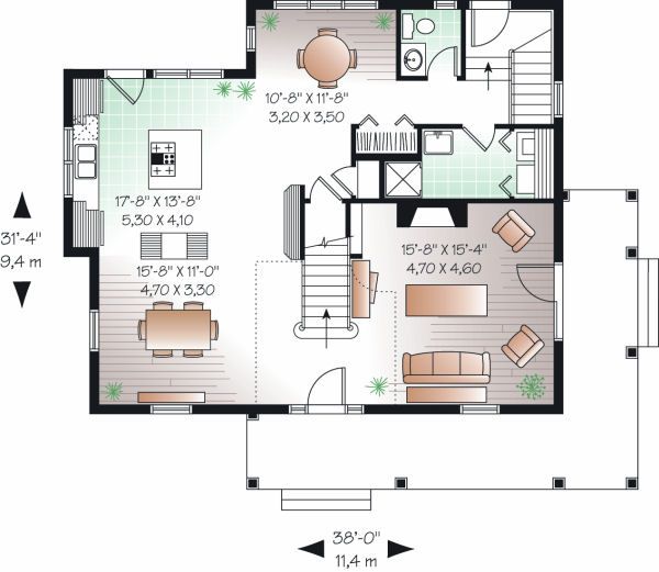 Home Plan - European Floor Plan - Main Floor Plan #23-819