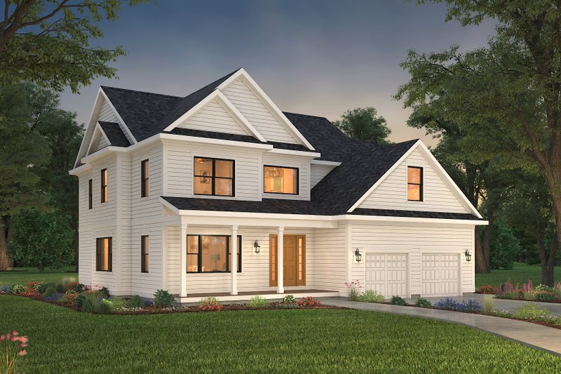 House Plan Design - Exterior - Front Elevation 5 for Farmhouse House Plan #497-16 - 4 bed, 3.5 bath