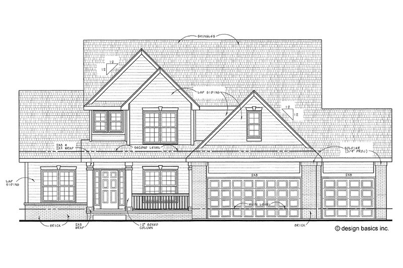 Home Plan - Exterior - Front Elevation 5 for Traditional House Plan #20-1762 - 4 bed, 3 bath