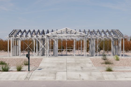 Exterior - Front Elevation 4 for Craftsman House Plan #1106-29 - 2 bed, 1 bath