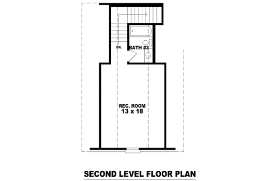 Floor Plan - Upper Floor for European House Plan #81-1141 - 3 bed, 3 bath