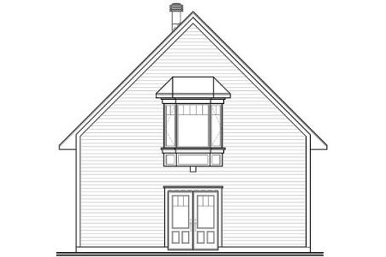 Exterior - Rear Elevation for Traditional House Plan #23-443 - 1 bed, 1 bath