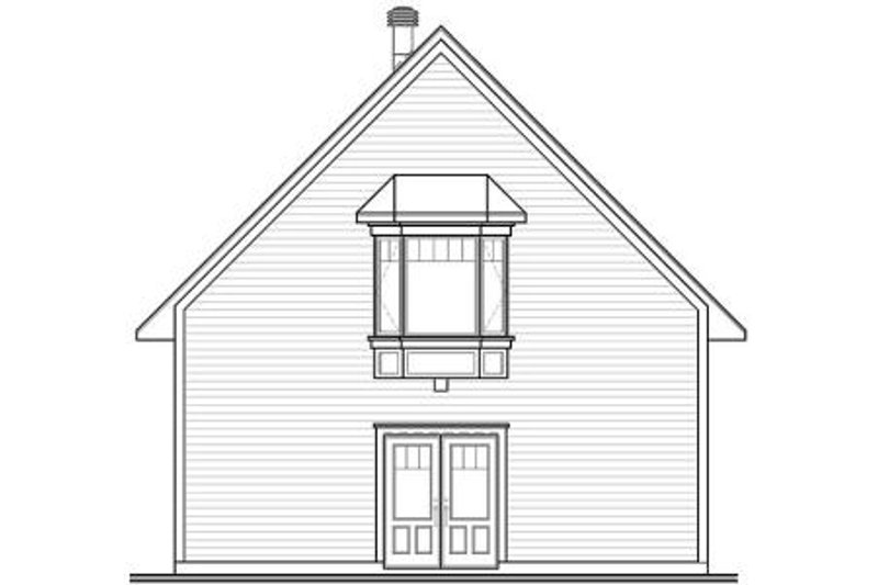 Architectural House Design - Exterior - Rear Elevation for Traditional House Plan #23-443 - 1 bed, 1 bath