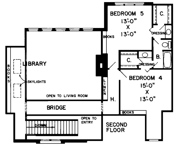 European Floor Plan - Upper Floor Plan #312-192