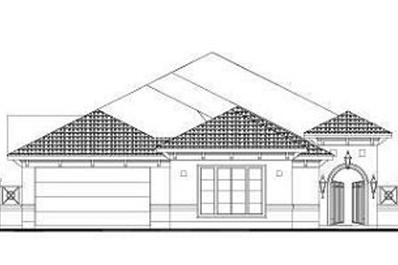 Exterior - Front Elevation for European House Plan #411-874 - 4 bed, 3.5 bath