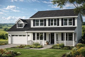 Colonial Exterior - Front Elevation Plan #124-360