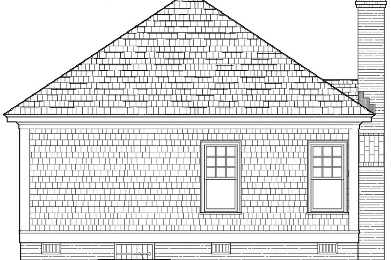 Dream House Plan - Exterior - Rear Elevation for Bungalow House Plan #137-385 - 1 bed, 1 bath