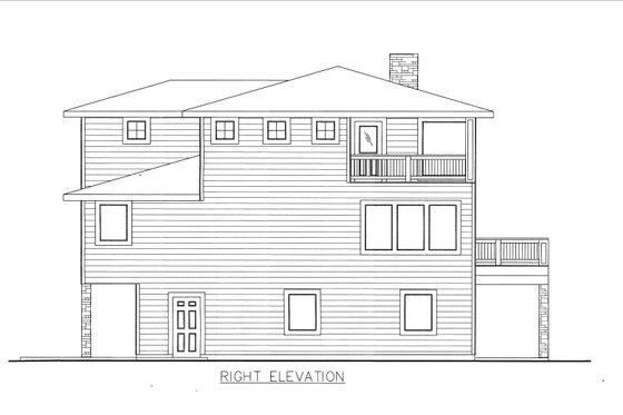 Exterior - Other Elevation 1 for Contemporary House Plan #117-1111 - 3 bed, 3 bath