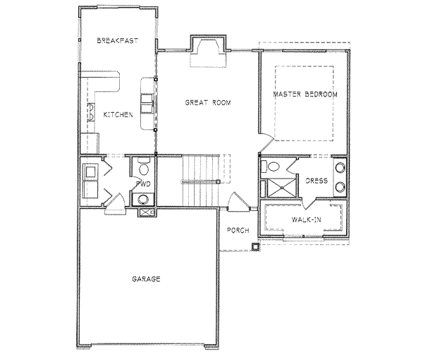 Traditional Floor Plan - Main Floor Plan #6-203