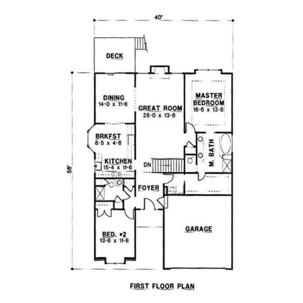 Traditional Floor Plan - Main Floor Plan #67-131