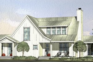 Dream House Plan - Farmhouse Exterior - Front Elevation Plan #901-146