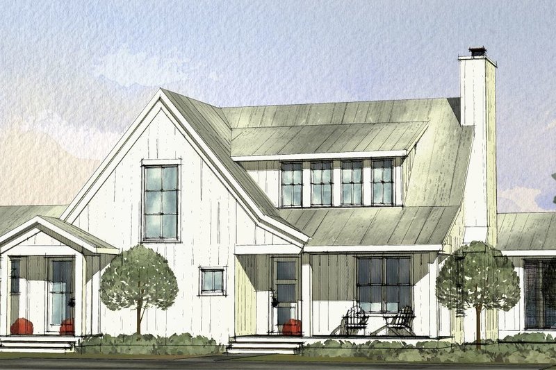 Architectural House Design - Farmhouse Exterior - Front Elevation Plan #901-146