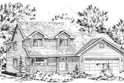 Traditional Style House Plan - 3 Beds 2.5 Baths 1709 Sq/Ft Plan #18-3108 