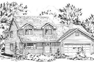 Traditional Exterior - Front Elevation Plan #18-3108