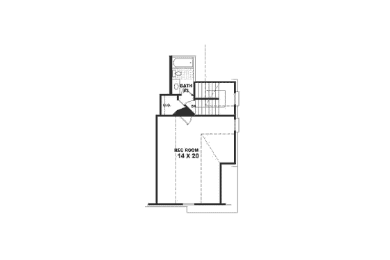 Floor Plan - Upper Floor for Colonial House Plan #81-567 - 3 bed, 3 bath