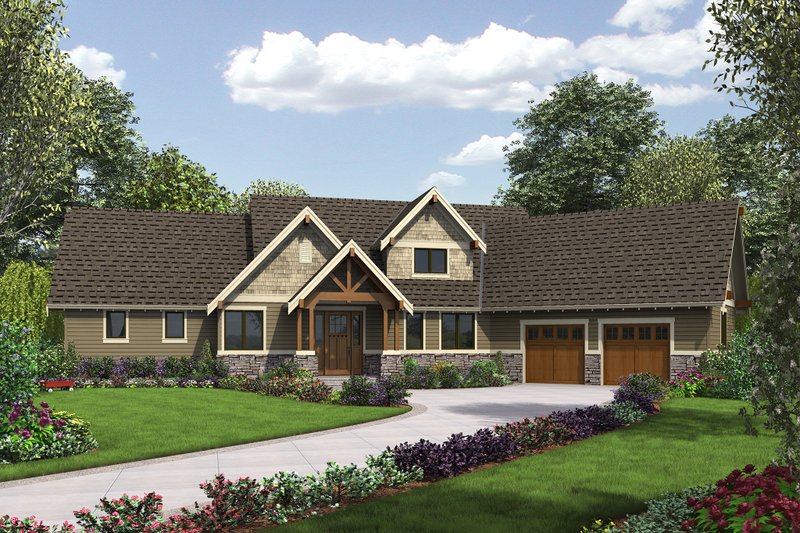 Dream House Plan - Craftsman Exterior - Front Elevation Plan #48-655