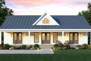 House Blueprint - Exterior - Front Elevation for Country House Plan #932-1446 - 2 bed, 2 bath