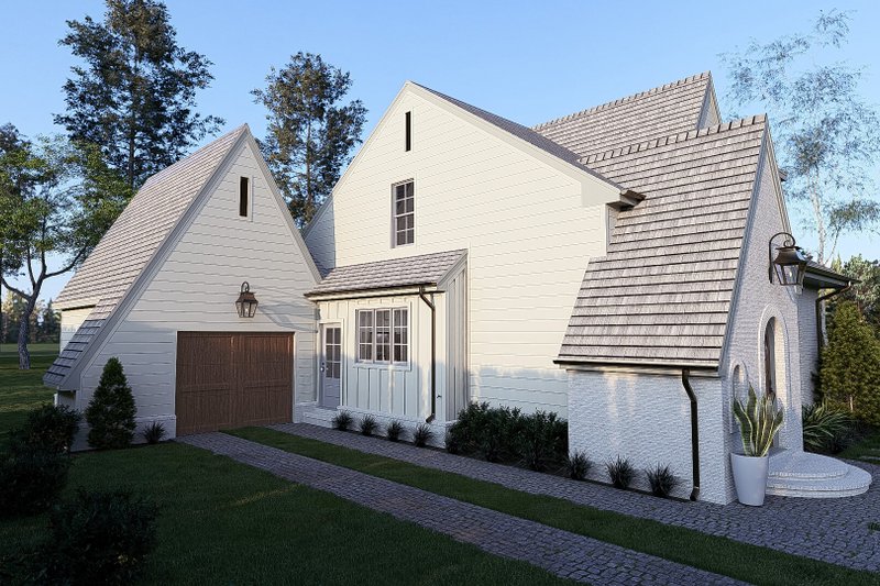 House Plan Design - Exterior - Front Elevation 4 for European House Plan #923-285 - 3 bed, 2.5 bath