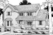 Traditional Style House Plan - 3 Beds 2.5 Baths 1920 Sq/Ft Plan #20-330 