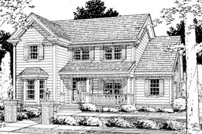 Traditional Style House Plan - 3 Beds 2.5 Baths 1920 Sq/Ft Plan #20-330