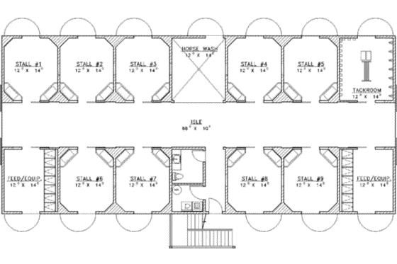 Floor Plan - Main Floor for Country House Plan #117-252 - 5 bed, 5 bath