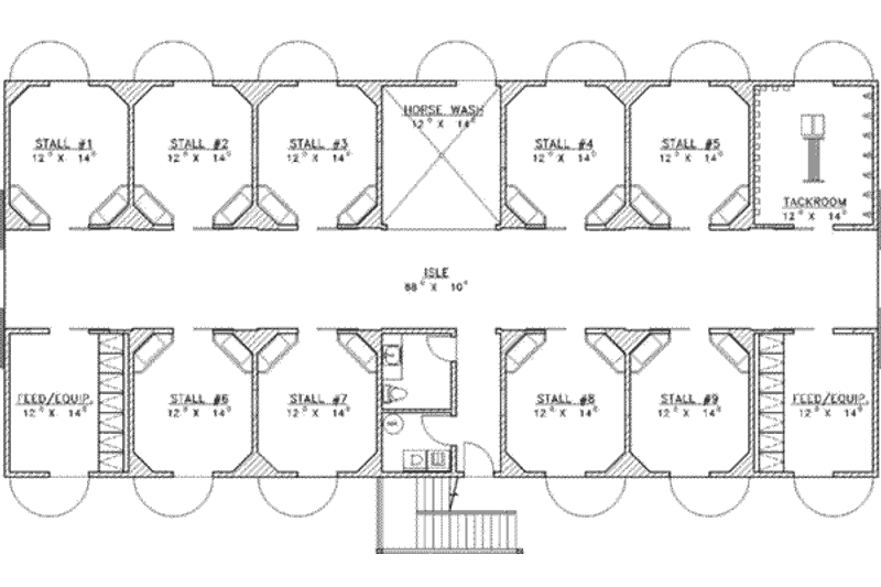 Home Plan - Floor Plan - Main Floor for Country House Plan #117-252 - 5 bed, 5 bath