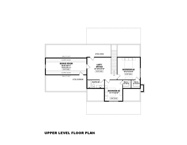 Farmhouse Floor Plan - Upper Floor Plan #1117-39