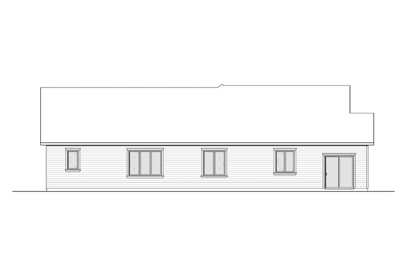 House Blueprint - Exterior - Rear Elevation for Ranch House Plan #23-2658 - 3 bed, 2 bath