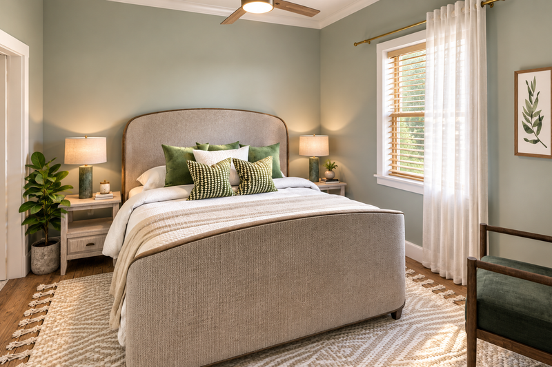 House Design - Interior - Master Bedroom for Farmhouse House Plan #44-321 - 3 bed, 2 bath