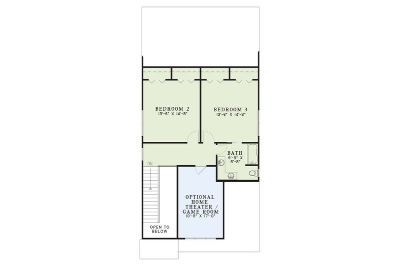 Home Plan - Floor Plan - Upper Floor for Craftsman House Plan #17-2912 - 3 bed, 2.5 bath