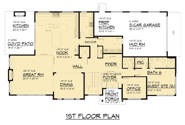 Contemporary Floor Plan - Main Floor Plan #1066-294