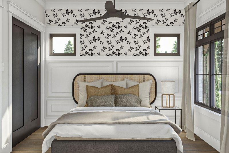 House Blueprint - Interior - Bedroom for Cottage House Plan #455-522 - 1 bed, 1 bath