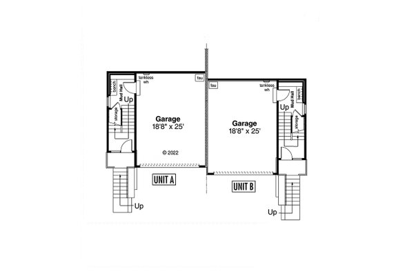 Modern Floor Plan - Lower Floor Plan #124-1332