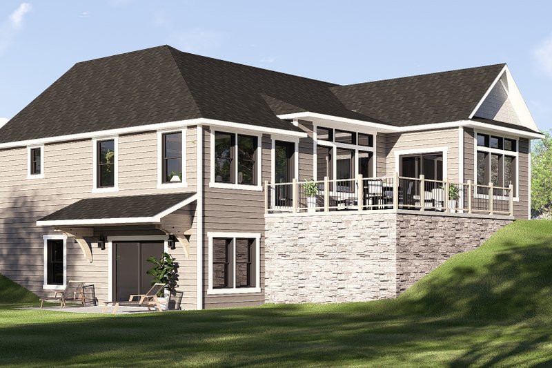 House Design - Exterior - Rear Elevation for Craftsman House Plan #1064-479 - 3 bed, 2 bath