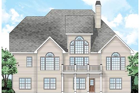 Exterior - Rear Elevation for Traditional House Plan #927-33 - 4 bed, 3 bath