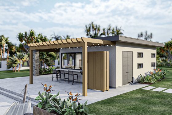 Exterior - Other Elevation for Modern House Plan #455-515, 1 bath