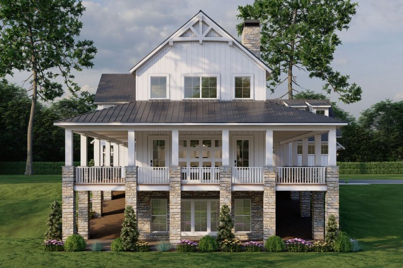 House Plan Design - Exterior - Front Elevation 3 for Farmhouse House Plan #923-373 - 3 bed, 3.5 bath