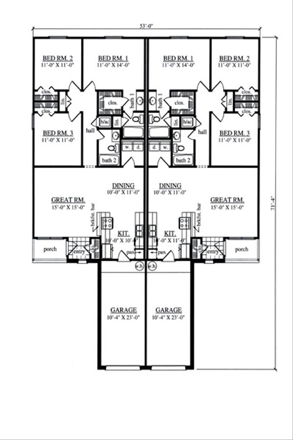 Country Floor Plan - Main Floor Plan #42-377