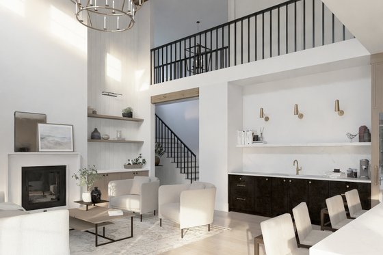 Interior - Family Room for Farmhouse House Plan #1114-21 - 4 bed, 4.5 bath