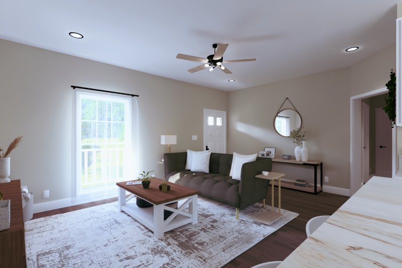 Home Plan - Interior - Family Room for Country House Plan #44-177 - 3 bed, 2 bath
