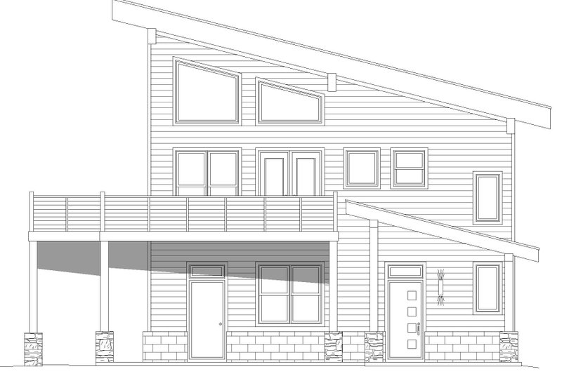 House Plan Design - Exterior - Other Elevation 1 for Contemporary House Plan #932-779 - 3 bed, 2 bath