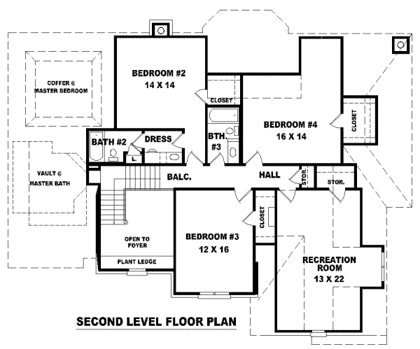 European Floor Plan - Upper Floor Plan #81-1127